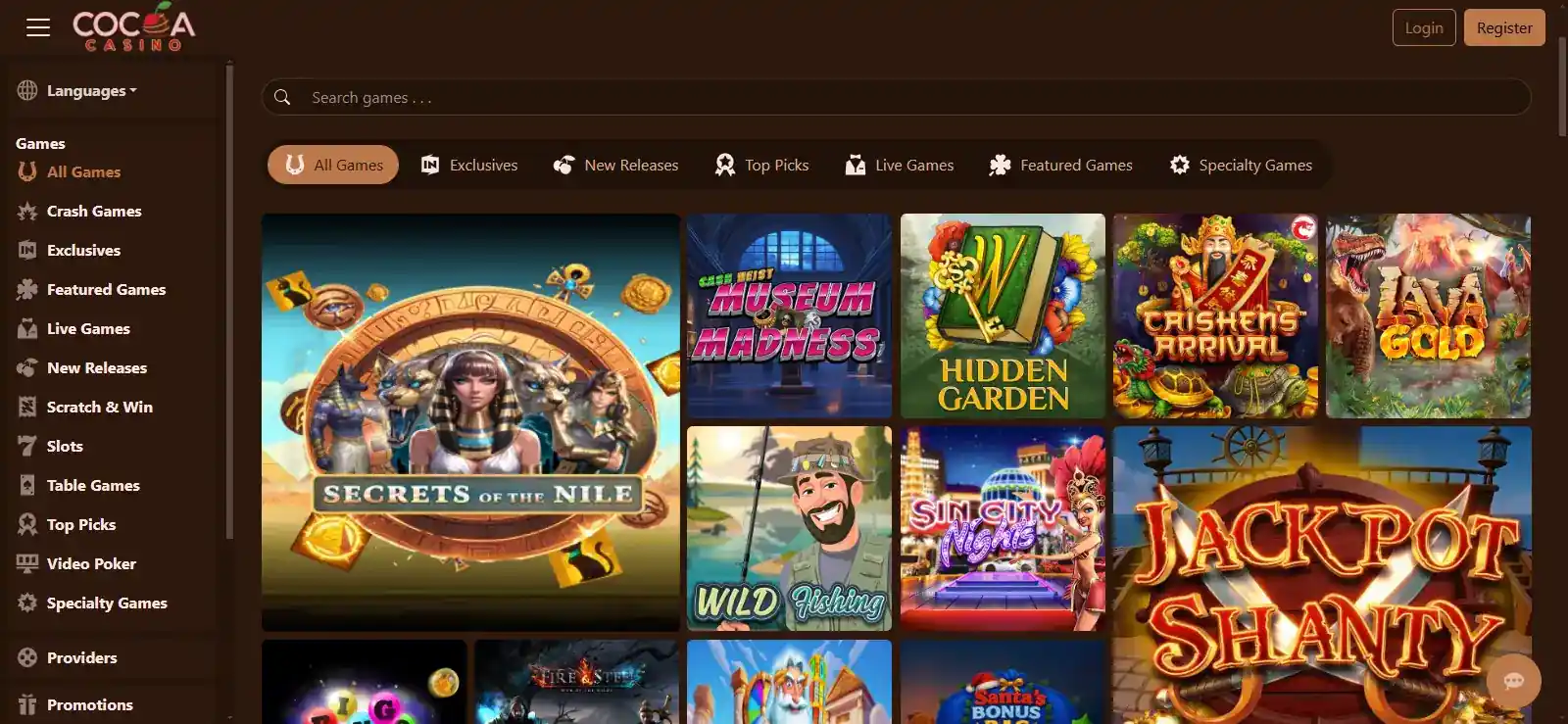 Cocoa Casino lobby